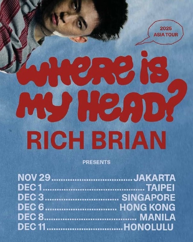 Rich Brian - WHERE IS MY HEAD? 2025 Tour 